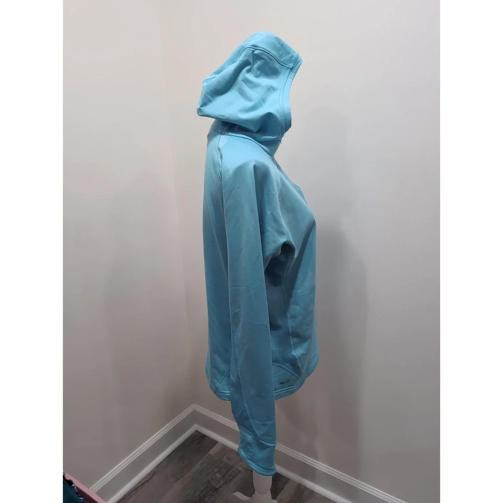 Nike Fit Dri Women's 1/2 Zip‎ Pullover w/Hood Size Large (12-14) Powder Blue